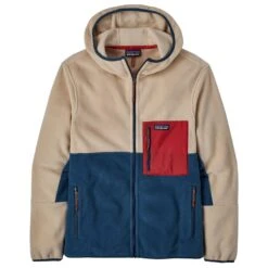 Polaire Patagonia M's Microdini Hoody Tidepool Blue Oar Tan