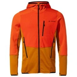Polaire Vaude Men's Monviso Hooded Grid Fleece Jacket Glowing Red